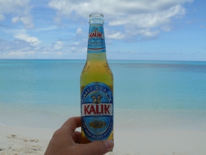 nothing like a cold kalik at the beach